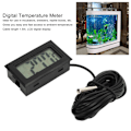 Miniatyrbilde 3 av 6: Svart LCD-innfelt elektronisk digitalt termometer Vanntett sonde Temperaturmåler for inkubator