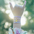Miniatyrbilde 2 av 6: Solsikke-snor-armbånd Håndlaget flettet tau med sjarm Boho Surfer-armbånd for kvinner Purple