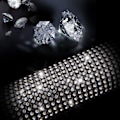 Miniatyrbild 3 av 6: Diamantsvart Läder Rattkåpa, med Bling Kristallstrass Universell Passform 14\" 1/2-15\" Kristallglitter för Kvinnor Spark Black and Silver Diamond