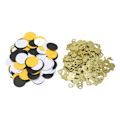 Miniatyrbilde 1 av 10: 100 stk Bie Konfetter Gul Svart Hvit Sirkel Gull Glitter Bie Temafest Dekorasjon for DIY