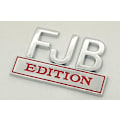 Miniatyrbillede 5 af 5: 2 stk. FJB Emblem 3D Fender Badge Decal Bil Lastbil Metal Udskiftning til Universal Bil, Bil, Lastbil, SUV Krom Rød