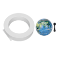 Miniatyrbilde 7 av 10: Magnetisk svevende globus hvit innebygd LED-lys frostet tekstur 3,3 tommer 12V 1A magnetisk svevende globus ornament for leketøy