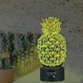 Miniatyrbilde 3 av 8: Ananas nattlys, Rquite Ananas nattlampe for barnerom, 3D optisk illusjonslampe med berøringsbryter