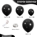 Miniatyrbillede 2 af 7: 130 stk. sorte balloner i forskellige størrelser 18\" 12\" 10\" 5\" ballonbue guirlande sæt perfekt til fødselsdagsfest, dimission, babyshower, bryllup, ferie D Black