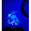 Miniatyrbild 4 av 6: Rosa Pantern lampa 3D Illusion Nattljus, Fjärrkontroll Tab
