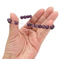 Pikkukuva 7 / 7: Helmikoristeinen rannekoru, elegantti, halkaisija 8 mm, venyvä luonnonkristallikoristeinen rannekoru uniseks-meditaatioon, stressiin Amethyst
