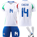 Miniatyrbillede 1 af 4: UEFA Euro 2024 Italien Børnefodboldtrøjer Børnesæt No.14 Chiesa 26
