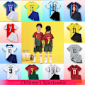 Miniatyrbild 3 av 7: NO10 Barn Sportkläder  pojkar springa sportkläder Fotbollströja Set Fotbollsuniformer Andningsbara Barnfotbollströjor Set sets21-2pcs size26 (140-145cm)