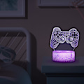 Miniatyrbild 7 av 7: Gamepad 3D Illusion Lamp, 3D nattlampa för pojkar med fjärrkontroll