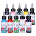 Miniatyrbilde 5 av 10: 10 flasker akrylmalingsett fargerikt for kunststudentmaling pigment plastboks 30ml