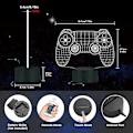 Miniatyrbild 5 av 7: Gamepad 3D Illusion Lamp, Ammonite Controller Nattljus wi