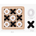 Miniatyrbillede 3 af 4: Træ XO Tic Tac Toe skak