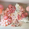 Miniatyrbillede 4 af 7: 129 stk. Retro Pink Balloner Latex Blush Balloner Forskellige Størrelser 18 12 10 5 Tommer Fest Ballon Kit til Valentinsdag Fødselsdag Baby Shower Bryllup Pr Retro Pink