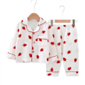 Miniatyrbild 1 av 4: Oddler Pyjamas Sommarpyjamas för flickor pojkar, L (vit jordgubbe)