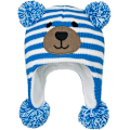 Miniatyrbild 1 av 7: Barnhatt Vinter Fleecefodrad Hatt Stickad Öronlapp Barnmössor Spädbarn Småbarn Hattar för Pojke Flicka Blue M