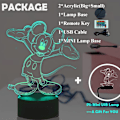Miniatyrbilde 5 av 7: Mickey Minnie Mus 3D nattlys med 16 fargeendrende automatisk blinkende LED-skrivebordslampe leker