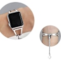 Miniatyrbilde 3 av 5: Secbolt Rustfritt Stål Lenker Kompatibel med Apple Watch Lenke 38mm 40mm 41mm iWatch Series /SE/8/7/6/5, Elegant Metall Armbånd Silver