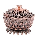 Miniatyrbillede 2 af 10: Lotus Røgelse Brænder i Zink Legering til Hjemmedekoration 7*5cm Joss Stick Holder (Kobber)