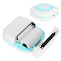 Miniatyrbillede 10 af 10: Mini Printer 200DPI Bærbar 8.8x8.5x3.7cm TypeC Termisk Printer med 800mAh Batteri (Blå)