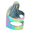 Miniatyrbilde 7 av 10: Thimble NonSlip Justerbar Fargerik Messing Fingerbeskytter 2 Modeller for Daglig Søm (M)