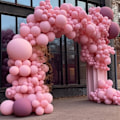 Miniatyrbillede 5 af 7: 130 stk. lyserøde balloner i forskellige størrelser 18\" 12\" 10\" 5\" ballonbue guirlande sæt perfekt til fødselsdagsfest, dimission, babyshower, bryllup, feriedekoration Pink