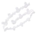 Miniatyrbild 8 av 10: Dekorativ spets pärlband polyester broderad lapp kläder dekor tillbehör 1 YardWhite