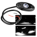 Miniatyrbillede 6 af 11: 2 Par 12-24V Rock Light Flood Beam LED Under Body Trail Rig Lys til SUV Båd Hvidt Lys