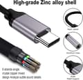 Miniatyrbillede 2 af 5: USB Type C til 3,5 mm hun-hovedtelefonstikadapter, USB C til