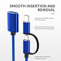 Pikkukuva 2 / 5: 2 in 1 USB C -kaapeli YACSEJAO Type C & Micro USB -kaapeli USB 3.0 -liitäntään Nopea lataus punottu johto OTG kaikille Android -laitteille Älypuhelimet，Tabletit，MP4 ja