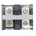 Miniatyrbilde 6 av 6: 2 stk. Wire Barrier Block Terminal Strip 600V 100A TC Fastmontert Jern Dual Rows Terminal Strip med Deksel Svart 2 Posisjoner (1002)