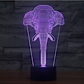 Miniatyrbild 4 av 8: 3D LED Vild Varg Optisk Illusion Nattlampa, 7 Färgförändring