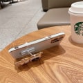 Miniatyrbilde 5 av 7: 6D Elektroplettert Astronaut Skjult Stativ Etui for iPhone Kvinner Astronaut Folding Stativ iPhone Etui med Kamera Beskytter Myk TPU Støtsikker Bumper White iPhone XR
