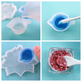 Miniatyrbild 4 av 7: Silikonmätkoppssats Spatel Fingerhandskar Pipetter Epoxihartsblandningsverktygssats för hantverksverktygssats Blue 21pcs