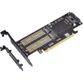 Miniatyrbild 1 av 5: 3 i 1 M.2 och mSATA SSD-adapterkort för M.2 NVME/NGFF SSD till PCIE-adapter, mSATA till SATA-adapter med aluminiumkylfläns för Windows, Mac och Linux O