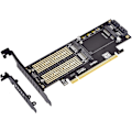 Miniatyrbilde 1 av 5: 3 i 1 M.2 og mSATA SSD-adapterkort for M.2 NVME/NGFF SSD til PCIE-adapter, mSATA til SATA-adapter med aluminiums kjøleribbe for Windows, Mac og Linux O