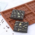 Miniatyrbillede 7 af 8: Chokoladebarforme Deep Silikon Bryd-Fra Chokolade Non-Stick Protein og Energibarform Kvadrat Tyk Slikbarform Voks Smelteform 2 Pak