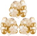 60-pack guldballonger + guldkonfettiballonger