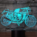 Miniatyrbild 3 av 8: 3D Illusion Nattlampa Motorcykel 7 Färgförändrande Touch Switch USB-driven LED Dekoration Bordlampa för Semester Födelsedag Jul Halloween