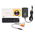Miniatyrbilde 1 av 10: Mini Projektor 1080p Diffus Refleksjonsavbildning Støtte 23 Språk HD Projektor med Høytalere Gul 100‑240V EU Plugg