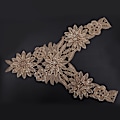 Miniatyrbillede 3 af 10: Brude Hæklet Blonde Applikation Broderi Krave Halsudskæring Trim DIY Syning Håndværk (#1)