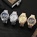 Miniatyrbillede 2 af 3: Mænds Kvartsur Fashion Rustfrit Stål Chronograph Forretningsure til Mænd Sliver