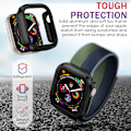 Pikkukuva 3 / 6: Alumiininen puskuri Metallikotelo suunniteltu Apple Watch Series 7 /8 45mm, Kestävä suojakotelo iskunkestävä TPU
