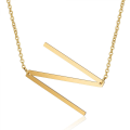 Miniatyrbild 1 av 3: Sidosatt block initial bokstav hänge halsband för kvinnor ---