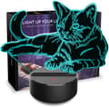 3D Natlampe Kæledyr Kat 3D Lampe Optisk Illusion Natlamper