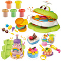 Pikkukuva 8 / 8: Kitchen Creations Leikkielintarvikkeet Playdough -setit lapsille. Esikouluikäisten leikkileipomo Play Dough -setit lapsille, lahja pojille ja tytöille 50 työkalua, 5 yhdistelmäväriä