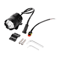 Pikkukuva 1 / 11: CNC-alumiininen 40W 4 LED-moottoripyörän ajovalo etuvalo päävalo