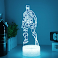 Miniatyrbilde 5 av 7: Fjernstyrt 3D nattlyslampe med 16 farger, skiftende visuell effekt, skrivebordslampe, nattbordlampe, hjemmedekorasjon til soverommet