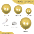 Miniatyrbillede 2 af 7: 130 stk. metalliske guld balloner i forskellige størrelser 18\" 12\" 10\" 5\" ballonbue guirlande sæt perfekt til fødselsdagsfest, dimission, bryllup, feriedekoration Metallic Gold
