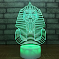 Miniatyrbild 5 av 8: Egyptisk Sfinx Farao 3D Optisk Illusion Nattljus Tabl