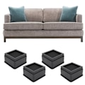 Miniatyrbilde 6 av 10: 4 stk rektangulær sofa høyde pute svart matt PP plast møbel tilbehør 2in